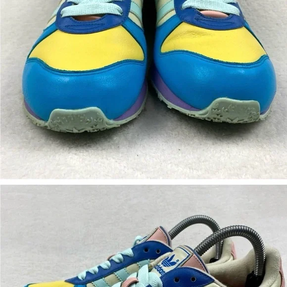 Adidas Low-Top Pastel Multi Color 2007 Athletic Sneakers Womens Size 8 Shoes - Picture 3 of 4